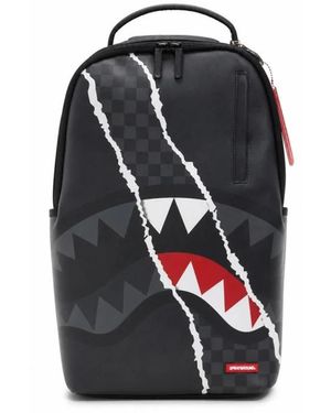 Sprayground Center Rip Revealing Rucksack - Schwarz