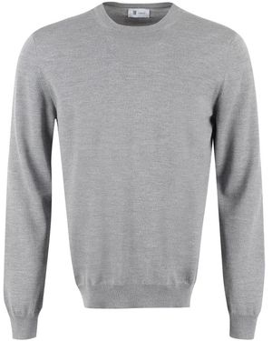 THE (Alphabet) Round-Neck Knitwear - Grey