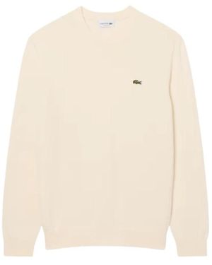 Lacoste Rundhals-Strickpullover - Weiß