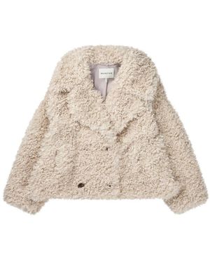 Munthe Jassen ,Polyester Korte Teddyjas Met Dubbele Rij Knopen - Naturel
