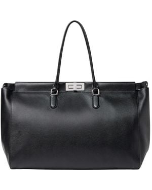 Fendi Tassen ,Zwart ,Katoen Peekaboo Tote Large