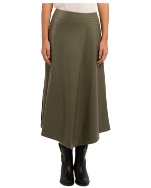 BOSS Rokken ,Groen ,Leer Rok Van Imitatieleer Met Ruche-Detail