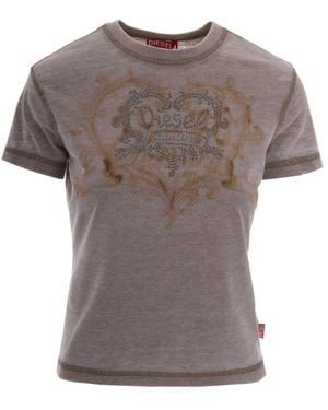 DIESEL Tops ,Grijs ,T-Shirts