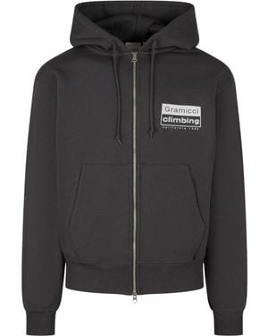 Gramicci Hoodies & Sweatvesten ,Zwart ,Katoen Climbing Zip Hoodie