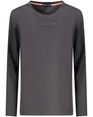 North Sails Tops ,Zwart ,Katoen Katoenen T-Shirt Met Ronde Hals - Grijs