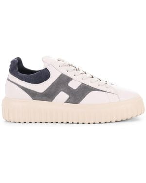Hogan Schoenen ,Leer H-Stripes Sneakers - Wit
