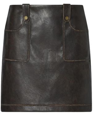 Liu Jo Rokken ,Bruin ,Leer Wf 6465 E1106 Minirok - Zwart