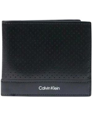 Calvin Klein Perforated Billfold - Schwarz