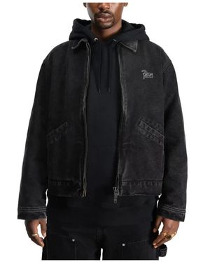 PATTA Gewaschene Canvas-Jacke Schwarz