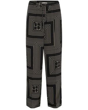 Soaked In Luxury Wide Trousers - Black