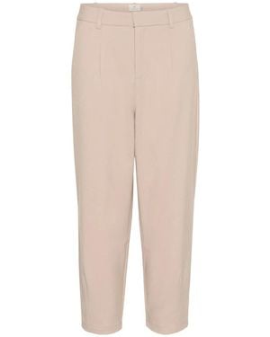 Kaffe Tapered Trousers - Natural