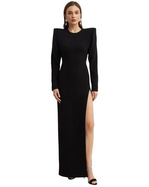 Wardrobe NYC Kleedjes ,Zwart ,Wol Avond Column Jurk