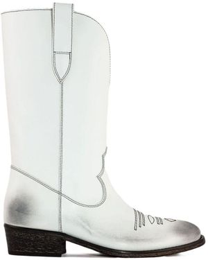 Via Roma 15 Cowboy Boots - Blanc