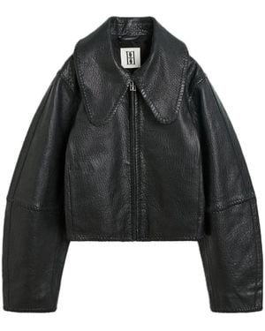 By Malene Birger Leather Jackets - Black