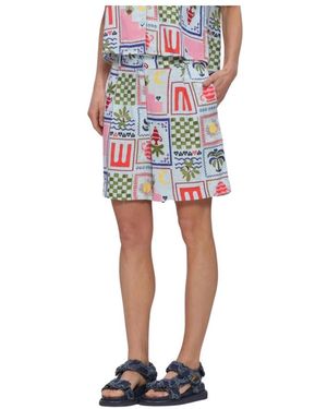 Object Korte Broeken ,Veelkleurig ,Linnen Objedie H/W Shorts - Blauw