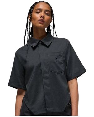 Nike Woven Crop Top - Schwarz