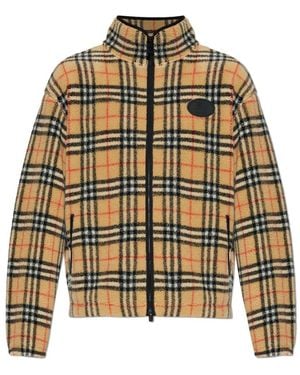 Burberry Jas Met Een Opvallend Ruitpatroon - Geel