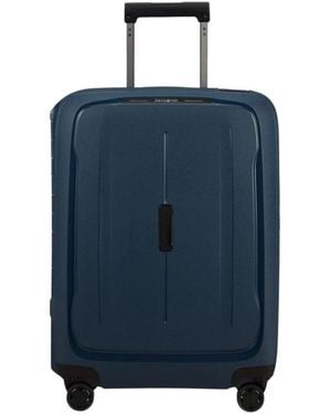 Samsonite Koffers ,Blauw ,Leer Essens 55 Cm Handbagagekoffer