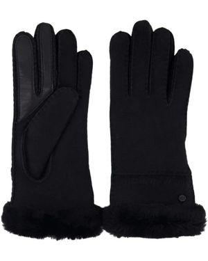 UGG Guanti in pelle di pecora neri - Nero