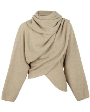 Cortana Erika Wickelstrickjacke - Natur
