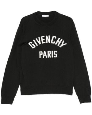 Givenchy Paris Logo Strickpullover - Schwarz