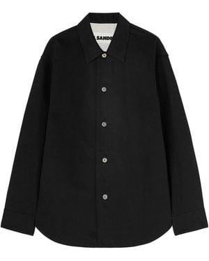 Jil Sander Essential Button-Up Shirt For - Black