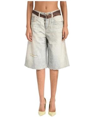 Haikure Denim Shorts - Grey