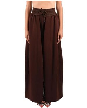 MEIMEIJ Broeken ,Bruin ,Polyester Extra-Wijde Broek