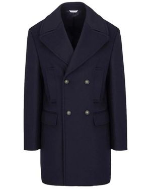 Manuel Ritz Double-Breasted Coats - Blue