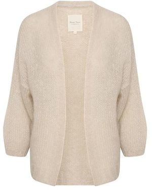 Part Two Witkap Grijs Gebreide Vest