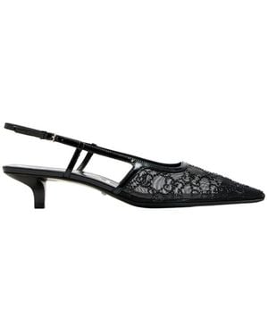 Gucci Schoenen ,Zwart ,Leer Gg Crystal Slingback Pump