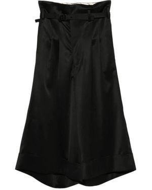 Junya Watanabe Broeken ,Zwart ,Wol Geplooide Broek Met Riem