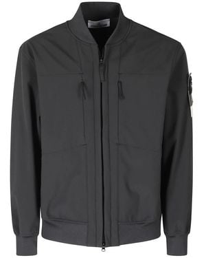 Stone Island Bomber Jackets - Negro