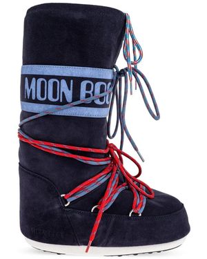 Moon Boot Ikon Wildleder Schneestiefel - Blau