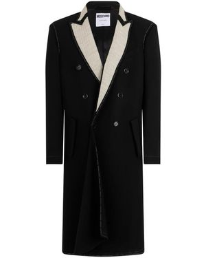 Moschino Double-Breasted Coats - Nero