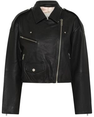 Gestuz Leather Jackets - Black