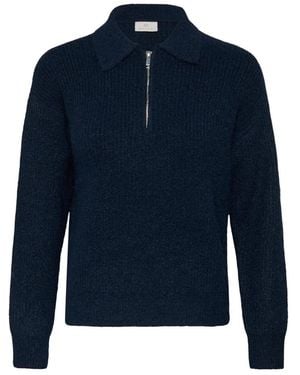 Kaffe Round-Neck Knitwear - Azul