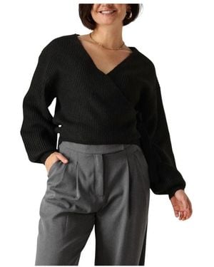 Another Label Truien Vesten Abby Knitted Cardigan - Zwart