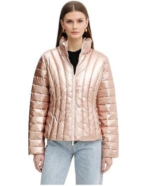 ARMANI EXCHANGE Jassen ,Geel ,Leer Opstaande Kraag Gewatteerde Jas - Rood
