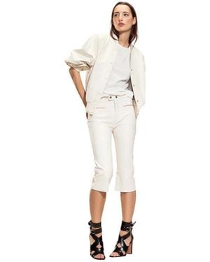 Cynthia Rowley Leather Trousers - Blanc