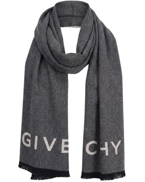 Givenchy Accessoires ,Grijs ,Wol Muffler Sjaal