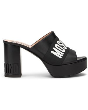 Moschino Mules Met Hoge Hak - Zwart