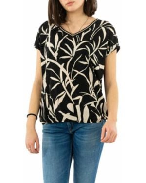 Geisha Klassisches Damen V-Ausschnitt T-Shirt - Schwarz