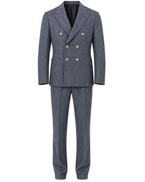 Eleventy Double Breasted Suits - Azul
