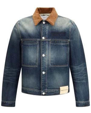 McQueen Denim Jackets - Blue