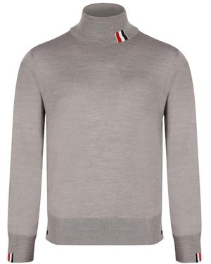Thom Browne Feinstrick-Pullover - Grau
