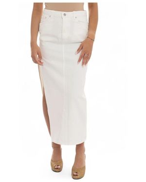 Roy Rogers Denim Skirts - Blanco