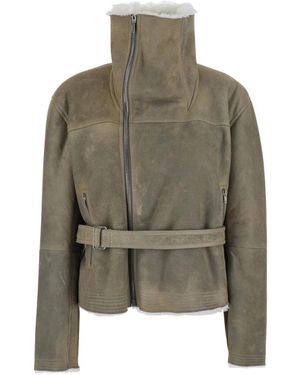 Rick Owens Faux Fur &Amp; Shearling Jassen - Groen