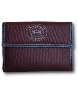 La Martina Accessoires ,Rood ,Polyester Portemonnee Muntvak - Paars