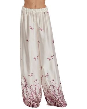 Relish Broeken ,Wit ,Badas 1533 Wijde Broek - Grijs